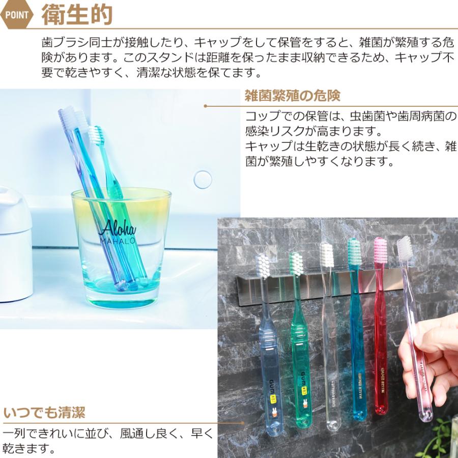ZEOOR（ゼオール） 歯ブラシホルダー マグネット 壁掛け 4本用 日本製