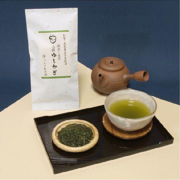 深蒸し煎茶特撰ふじかぜ＆上撰ゆしかざ2本セット　知覧茶 鹿児島茶と静岡茶の慶事用ギフト 日本茶 緑茶 お茶｜teracha｜03