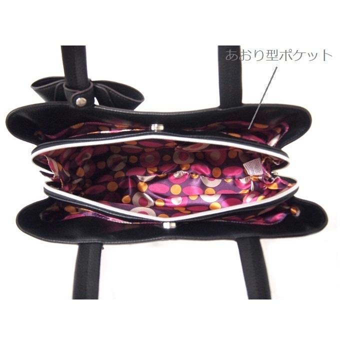 レディース リボン付き ハンドバッグ 入学式 卒業式 入園式 卒園式