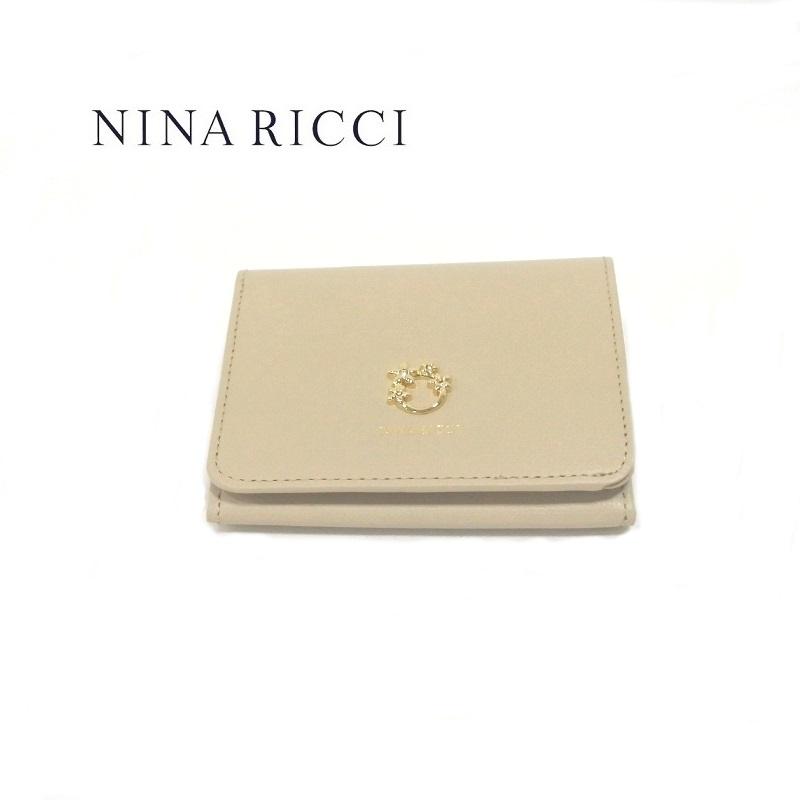 NINA RICCI ニナリッチ 財布 二つ折り ボックス型小銭入れ NINA RICCI ニナリッチ 財布 二つ折り ボックス型小銭入れ