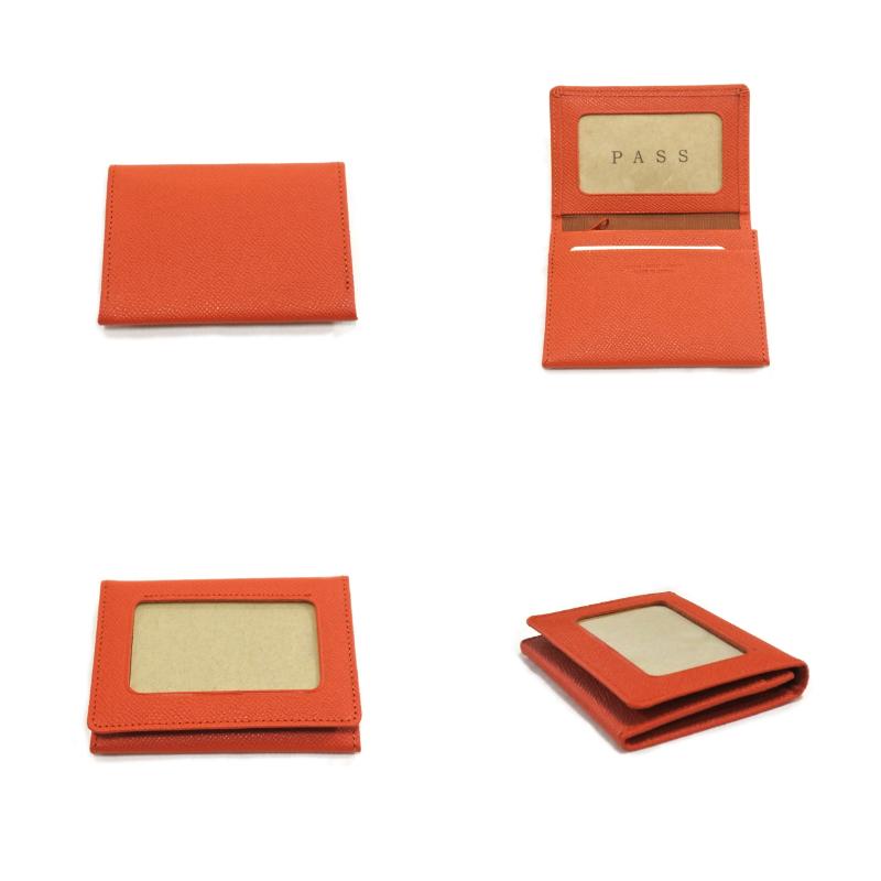 名刺入れ/定期入れ 日本製 牛革 パスケース 定期入れ 名刺入れ マチあり ファスナー収納