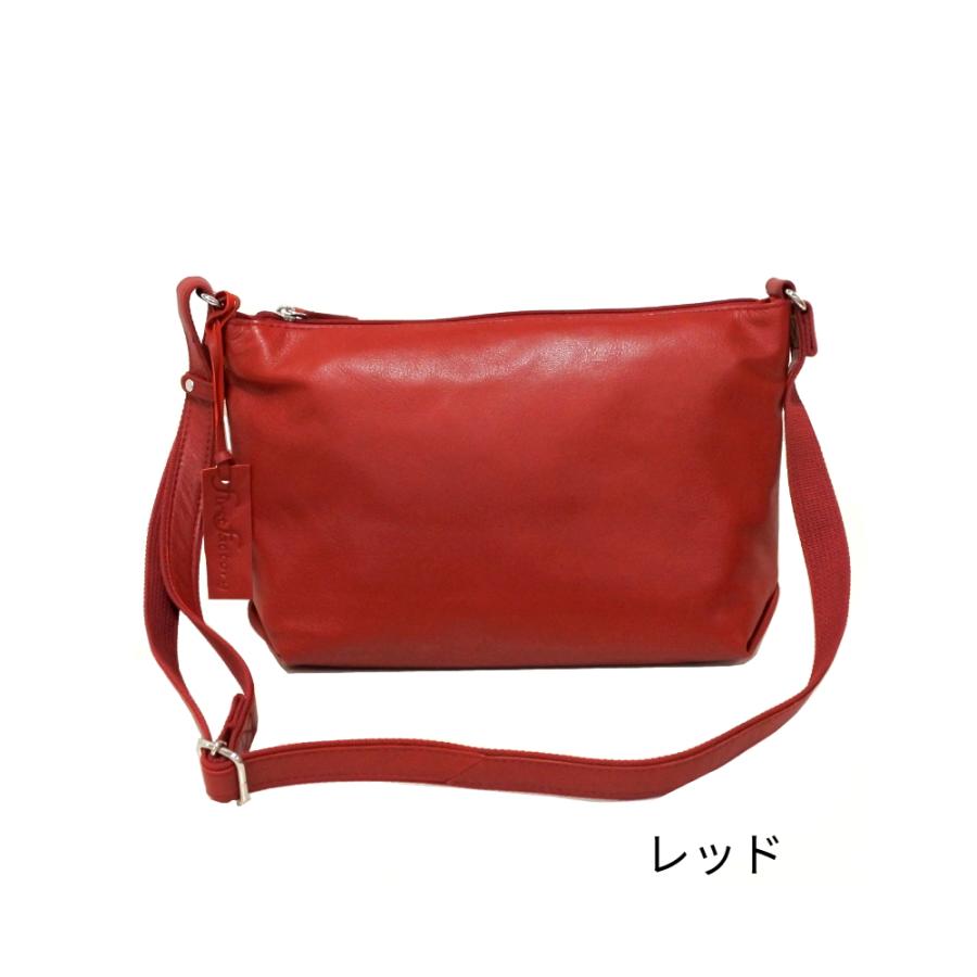 山羊革 ショルダーバッグ レディース ブラック オーク レッド 軽い