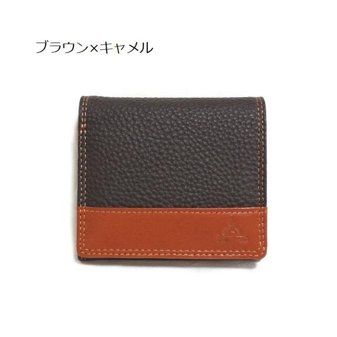 ボックス型小銭入れ 牛革 メンズ 二つ折り財布 CAPOLINOSICILIA 新品