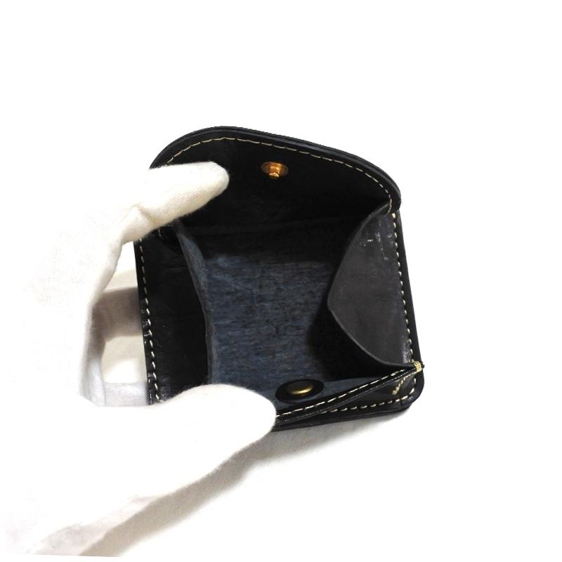 ボックス型小銭入れ 牛革 メンズ 二つ折り財布 新品 レザー 本革