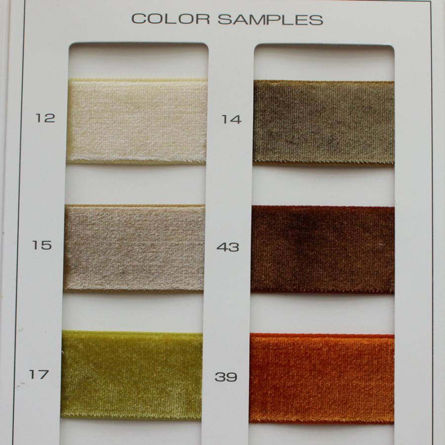 19mm幅/36色】MOKUBANo,2600K片面ベルベットリボン シングルフェイス