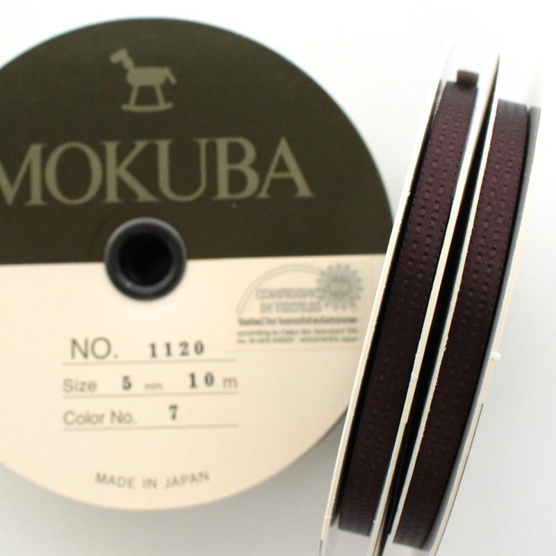 35mm幅/32色】MOKUBA 1120オールステッチ両面サテンリボン/10m巻