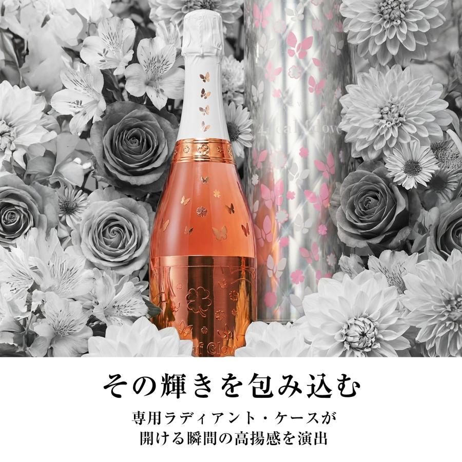 【送料無料】4リーフクローバー ドゥミセック（ケース付セット） 750ml 高級シャンパン お酒 酒 ギフト ドミセック 四葉のクローバー よつば 箱付き ギフトBOXの画像