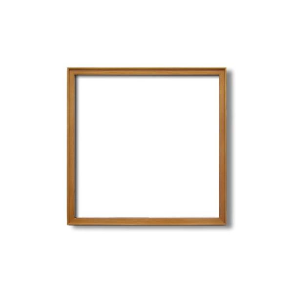 〔角額〕高級木製正方形額・壁掛けひも・アクリル付き 9787 400角（400×400mm）「チーク」【メーカー直送】 :ds-1951850
