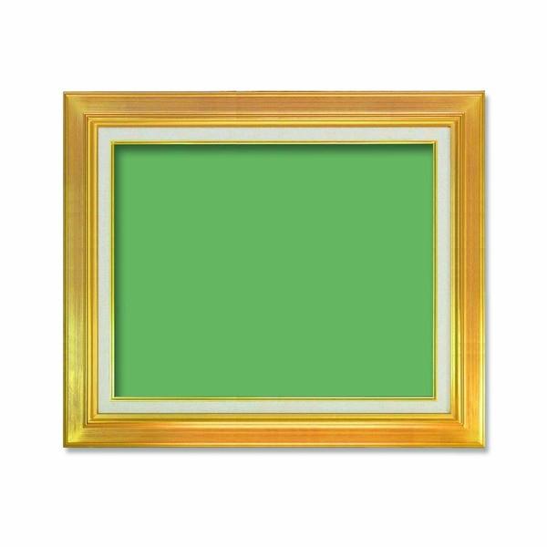 〔 油額 〕 油彩額 帆布額 金の油彩額 銀の油彩額 F8号 455×380粍 ゴールド 額 写真立て ひな型【製造会社直送】
