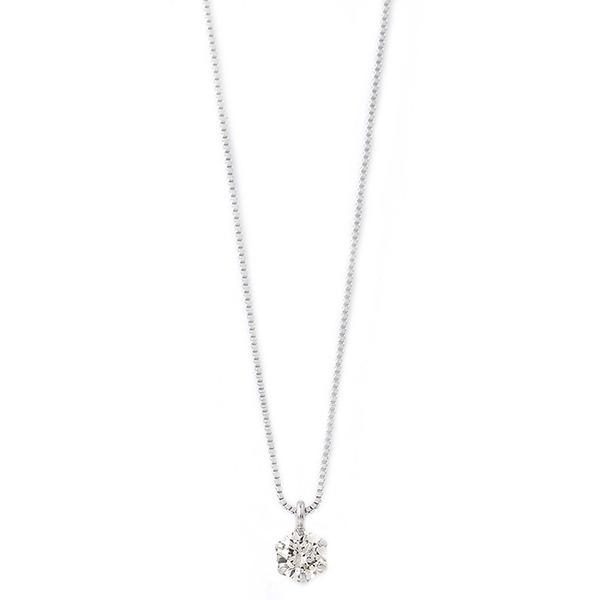 ダイヤモンド ネックレス 0.2ct プラチナ Pt900 一粒 6本爪 シンプル ダイヤネックレス ペンダント 鑑別カード付き【メーカー直送】_2