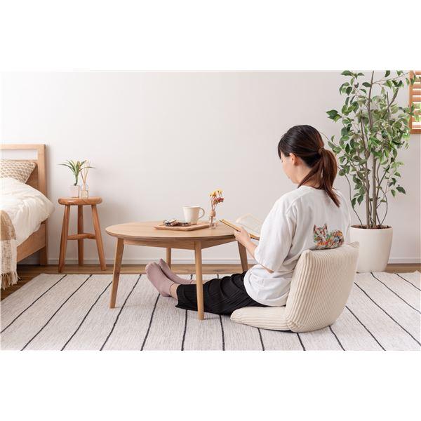ラウンド テーブル 約幅75×奥行75×高さ38cm ナチュラル 木製 天然木