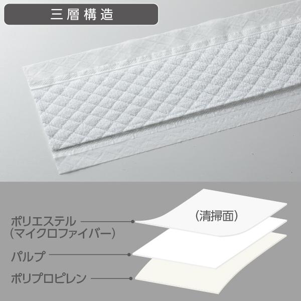 テラモト公式 モップ から拭き ダスターシート 掃除 雑巾 床 フローリングワイパー ぞうきん 水拭き 45cm 80枚入の画像