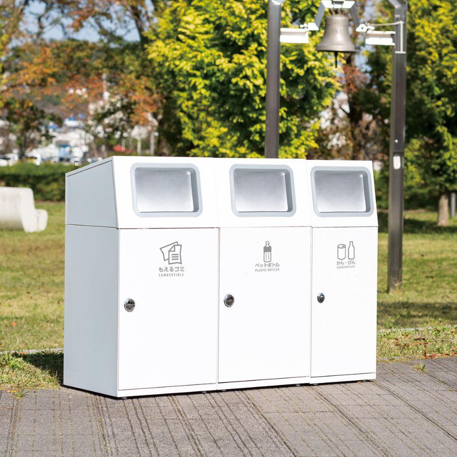 テラモト公式 ゴミ箱 分別 おしゃれ 蓋付 フラップ付 ごみ箱 屋外 フタつき ダストボックス 事務所 施設 業務用 | テラモト | 17
