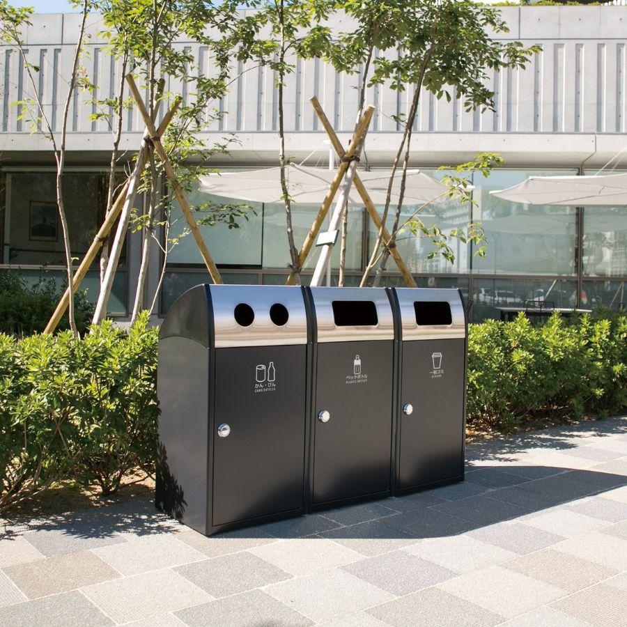 テラモト公式 ゴミ箱 分別 おしゃれ Trim(トリム)ST(ステン) ごみ箱 屋外 ダストボックス 事務所 施設 業務用 | テラモト | 17