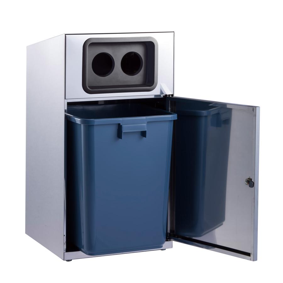 テラモト公式 ゴミ箱 おしゃれ 67L 67リットル ごみ箱 業務用 ダストボックス ステンレス もえる かん びん | テラモト | 17