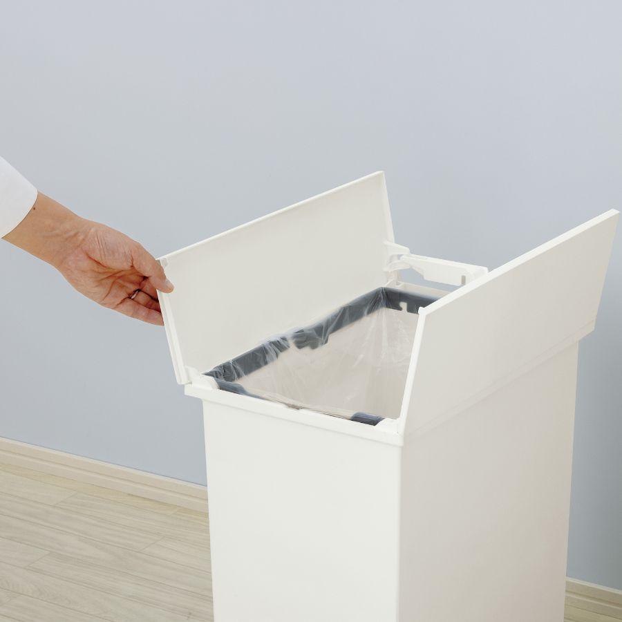 テラモト公式 ゴミ箱 おしゃれ 蓋付 45L 45リットル ごみ箱 業務用 ダストボックス ペダル式 本体 キャスター 袋止め | テラモト | 06