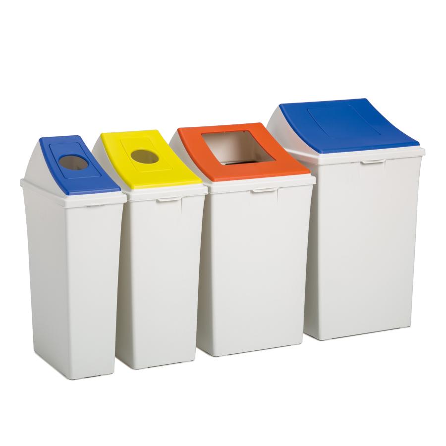 テラモト公式 ゴミ箱 分別 おしゃれ 蓋 88L 88リットル ごみ箱 業務用 ダストボックス フタ 青 瓶 缶_3