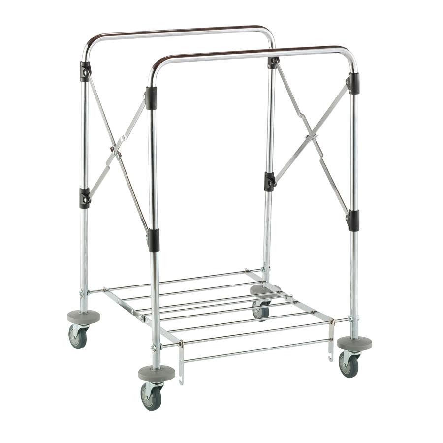 テラモト公式 ゴミ回収カート 分別 ダスト 清掃 ビルメン 運搬 折りたたみ 大 φ75キャスターバンパー付 | テラモト