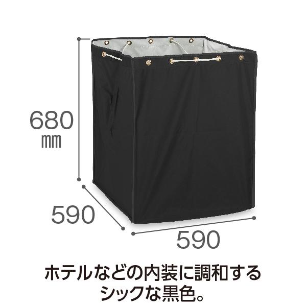 テラモト公式 ゴミ回収カート 分別 ダスト 清掃 ビルメン 運搬 折りたたみ 替袋 黒 大 | テラモト | 02