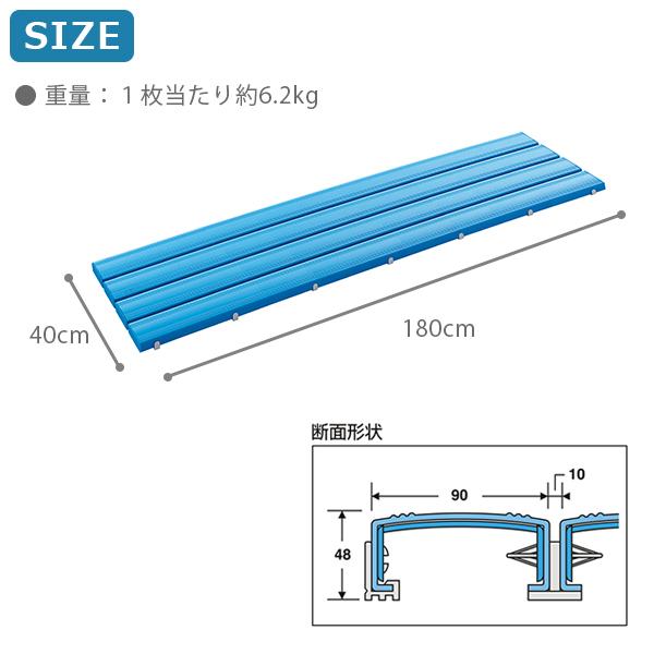 テラモト公式 すのこ スノコ プラスチック 屋内 40x180cm 抗菌防カビ ベランダ 水泳 プール ロッカー 業務用 | テラモト | 07