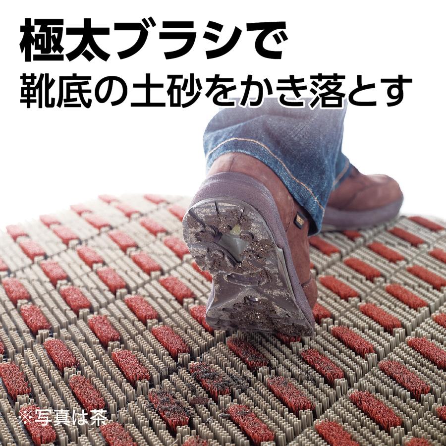 テラモト公式 玄関マット 屋外 ブラシ 粗土砂落とし用 ジョイント式 汚れ 泥 靴裏 室外 ドア 業務用 | テラモト | 10