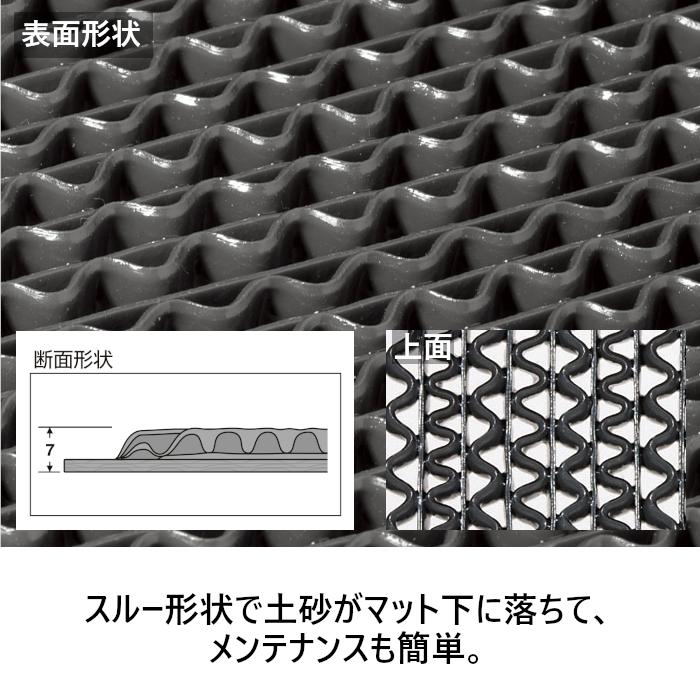 テラモト公式 玄関マット 屋外 抗菌防カビ ブレード 土砂落とし用 90×180cm 除塵 汚れ 泥 靴底 室外 ドア 業務用 | テラモト | 06