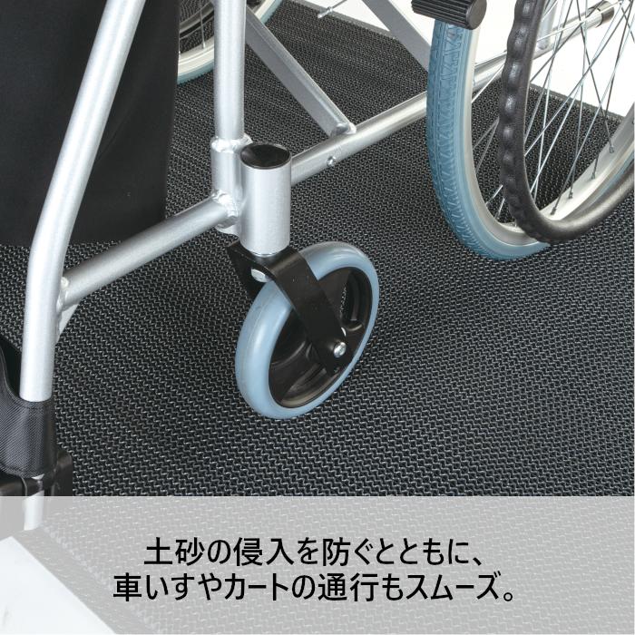 テラモト公式 玄関マット 屋外 抗菌防カビ ブレード 土砂落とし用 90×180cm 除塵 汚れ 泥 靴底 室外 ドア 業務用 | テラモト | 08