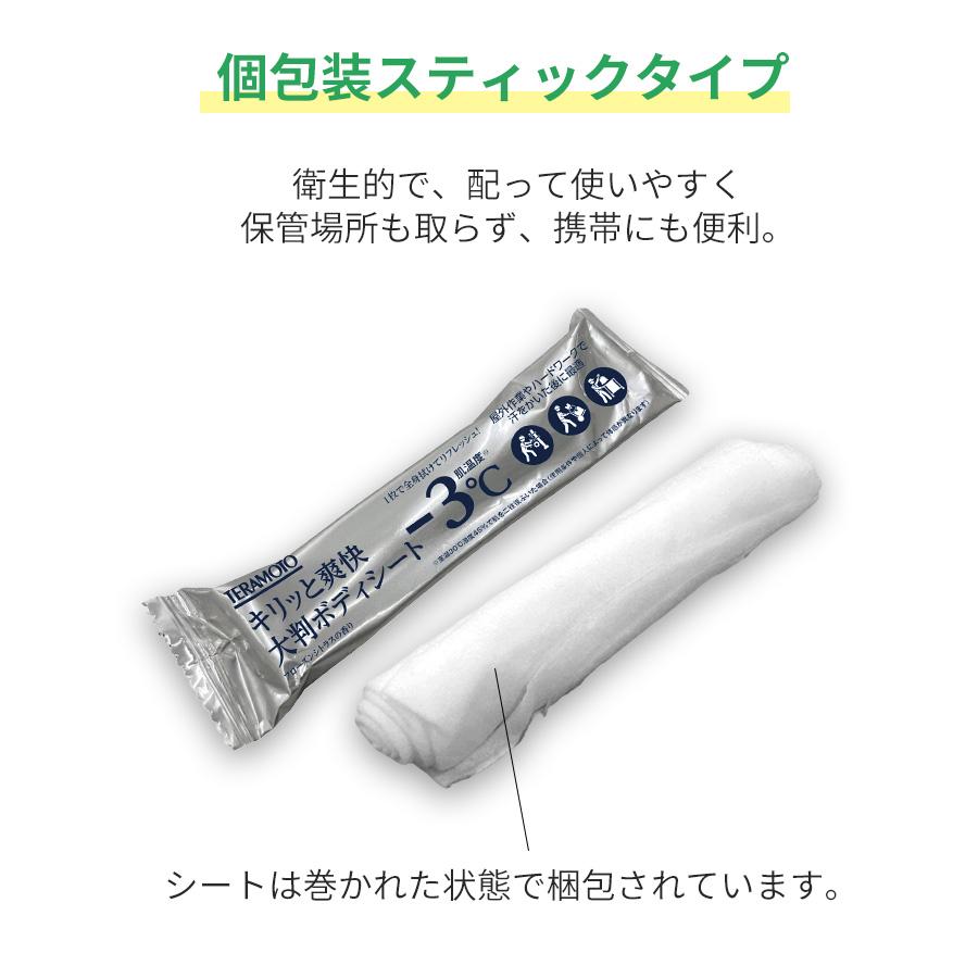 テラモト公式 ボディシート 個包装 30枚×12パック 大判 ウェット