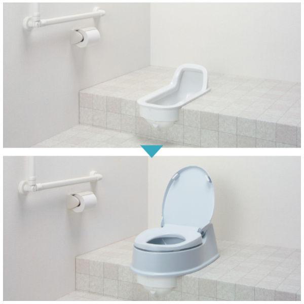 和式トイレを洋式に サニタリエースHG両用式 段差のある和式トイレ用 安寿 簡易洋式トイレ 534113/534114 リフォーム不要_3