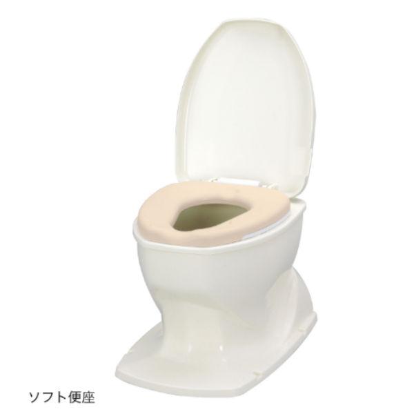 和式トイレを洋式に サニタリエースOD据置式 ソフト便座 ♯5 ♯8 補高スペーサー付き 段差のない和式トイレ用 安寿 871115/871118 リフォーム不要の画像