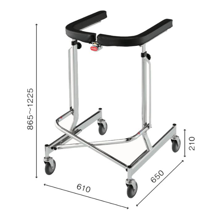 星光医療器製作所 アルコーDX デラックス 100009 室内用歩行車 4輪自在