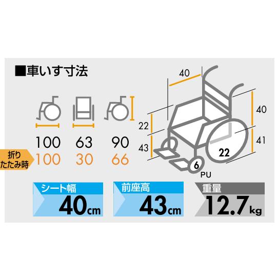 日進医療器 自走式アルミ製車いす NEO-1 高品質 リーズナブル
