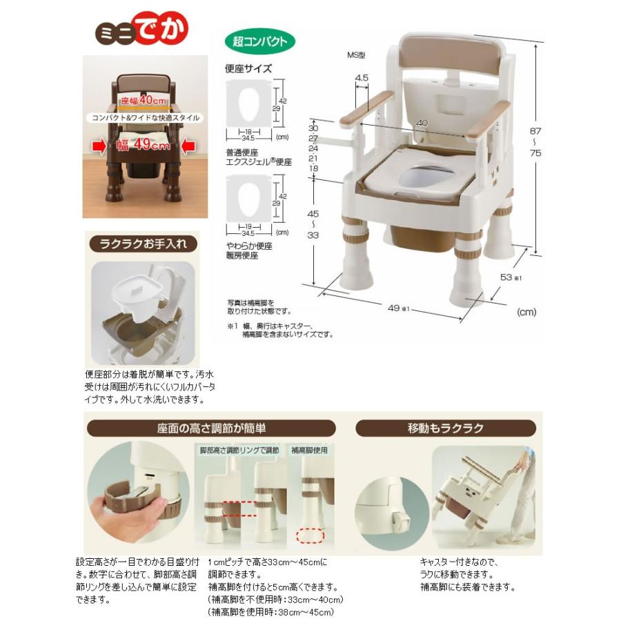 リッチェル ポータブルトイレ きらく Mシリーズ 標準仕様 MY型 