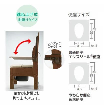 リッチェル　木製ポータブルトイレ　介護用トイレ リッチェル（Richell） ポータブルトイレ きらく リッチェル【在庫限り
