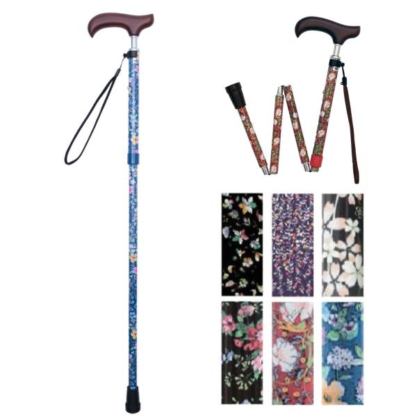 ウェルファン 夢ライフステッキ スリムネック 折畳スリムタイプ（柄） 9735 | 