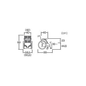 車椅子 自走式 ウェイビットプラスシリーズ WAVIT＋ WAP22-40(42)A 中床 エアタイヤ スイングアウト 跳ね上げ 多機能_2