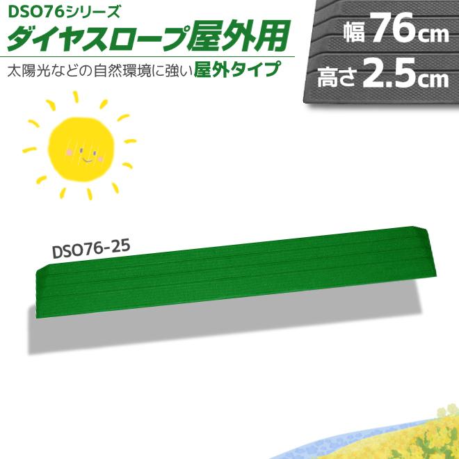 屋外の段差解消リフォーム ダイヤスロープ屋外用 DSO76-25 段差2.5cm用 野外用 "置くだけ" シンエイテクノ | 