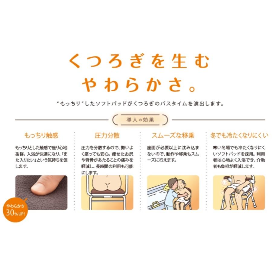 安寿 楽らく開閉シャワーベンチ Sフィット（もちぷる） 536126 : てら