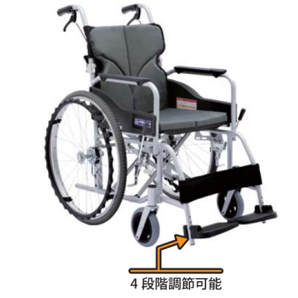 車いす 自走 カワムラサイクル BACKS バックス BK22-40SB 背張り調整可能 アルミ自走用車いす ノーパンクタイヤ_5