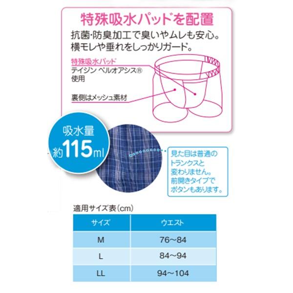 尿漏れパンツ 男性用 ミルクヴェッチ 紳士おしりまで安心 失禁