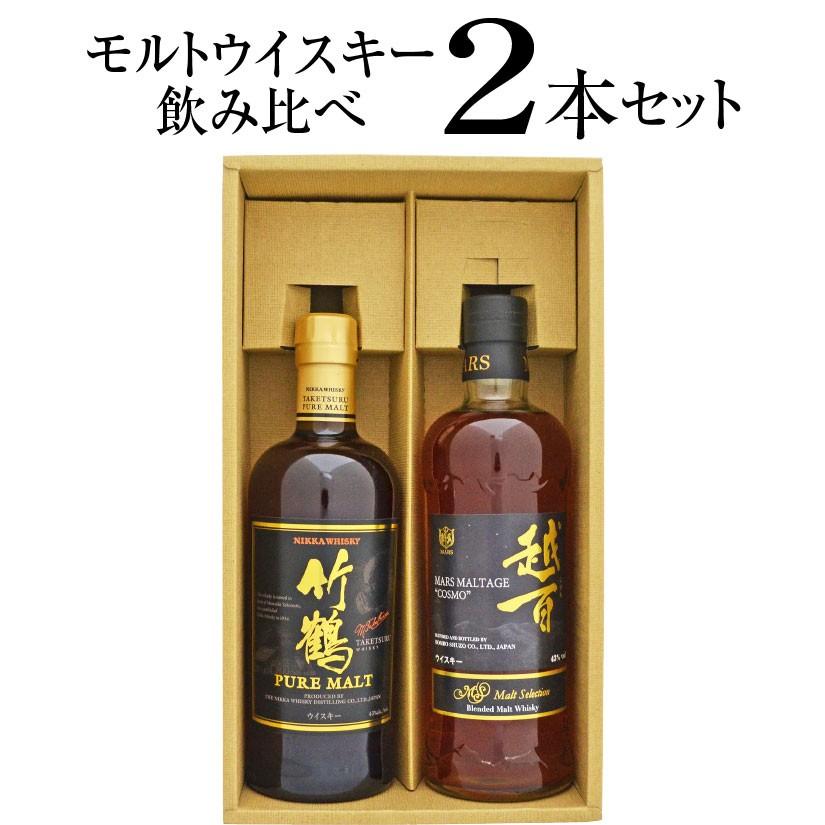 ホワイトデー 誕生日 内祝 モルトウイスキー飲み比べセット 竹鶴ピュアモルト 1本 マルスモルテージ越百 1本 ウイスキー各700ml ニッカウヰスキー 本坊酒造 Whisky 2set 酒食処 寺津屋 通販 Yahoo ショッピング