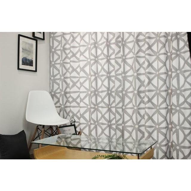 低価格 オーダーカーテン カジュアル モダン 幾何学模様 モノトーン 幅