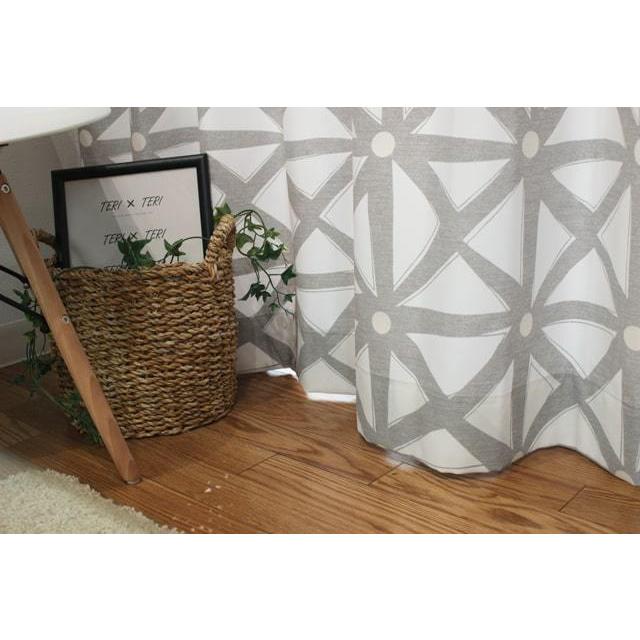 低価格 オーダーカーテン カジュアル モダン 幾何学模様 モノトーン 幅