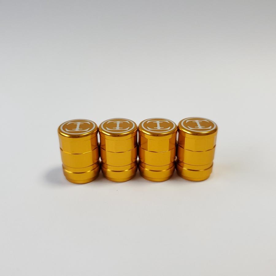 TDW 12face cut エアバルブキャップ 4個入 ゴールド | 