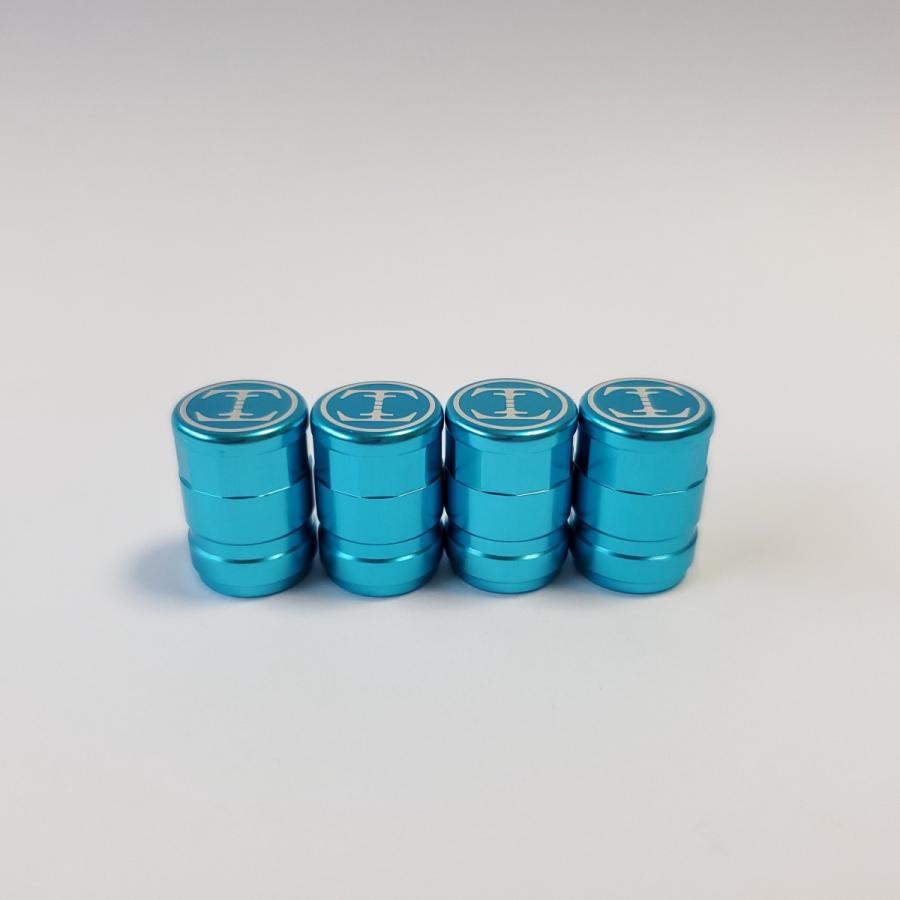 TDW 12face cut エアバルブキャップ 4個入 スカイブルー | 