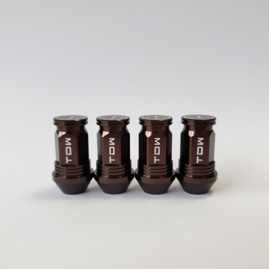 TDW エアバルブキャップ Nut Design FLAT 4個入 ブロンズ | 