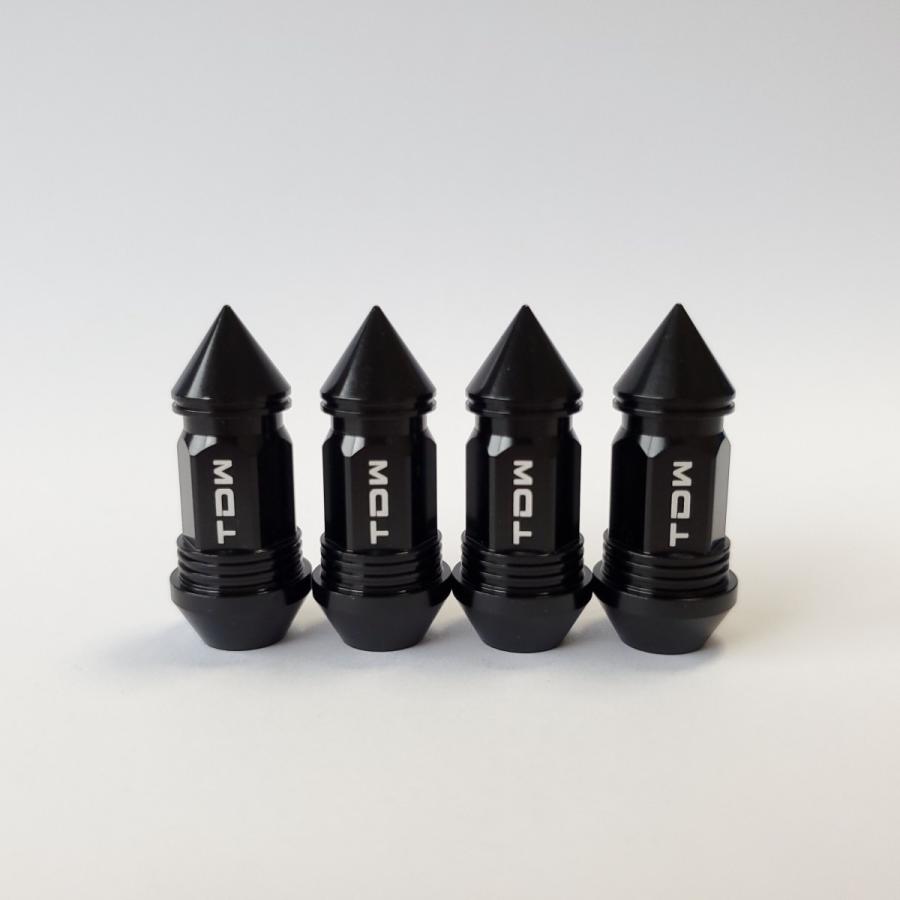 TDW エアバルブキャップ Nut Design SPIKE 4個入 ブラック | 