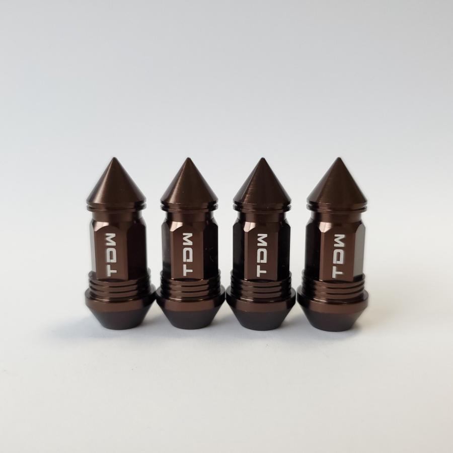 TDW エアバルブキャップ Nut Design SPIKE 4個入 ブロンズ | 