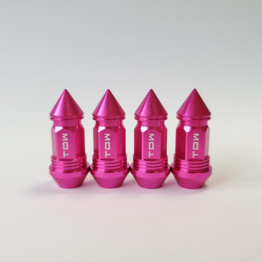 TDW エアバルブキャップ Nut Design SPIKE 4個入 ピンク | 