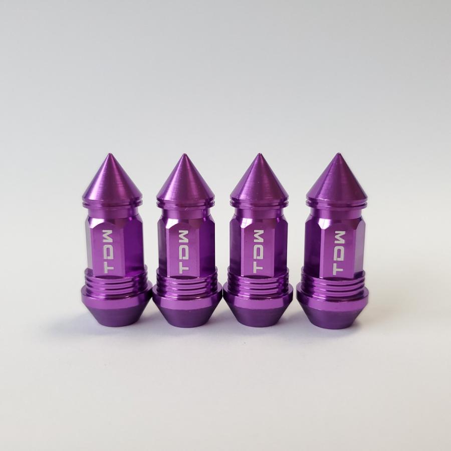 TDW エアバルブキャップ Nut Design SPIKE 4個入 パープル | 